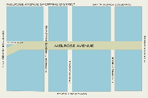 Melrose Avenue Map.